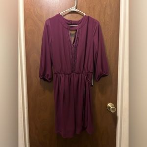 Maroon Long Sleeved Boho Dress!